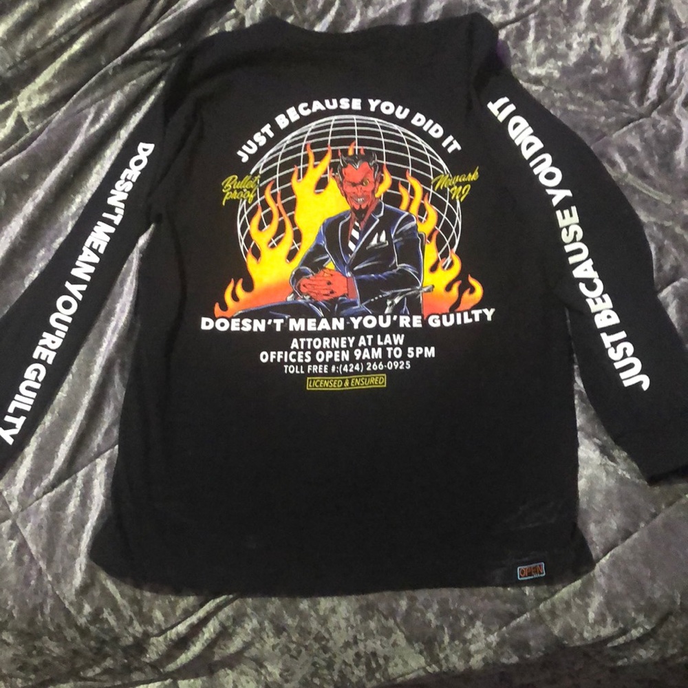 Open 925 lawyer graphic tee funny long sleeved